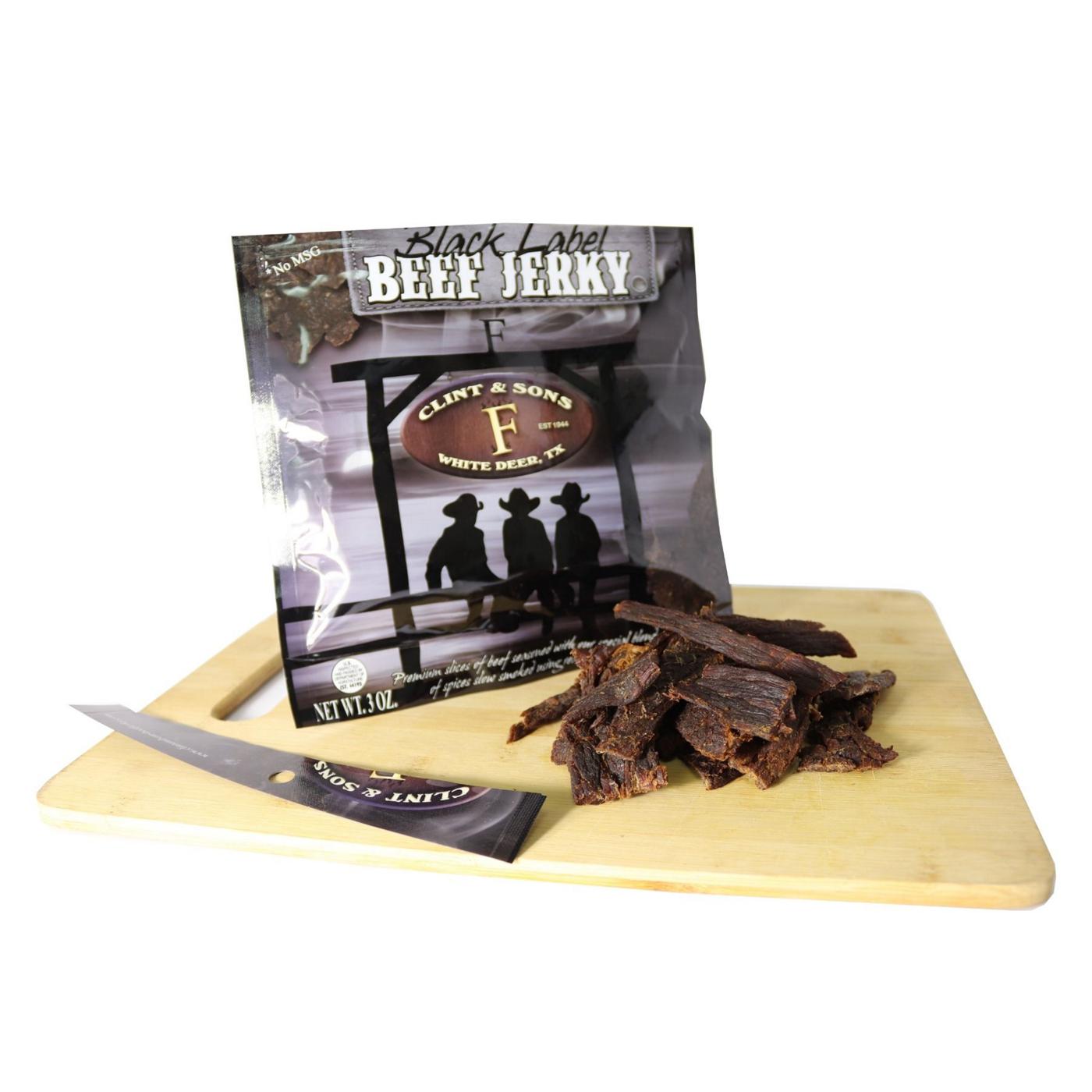 Clint & Sons Black Label Beef Jerky Shop Jerky at HEB