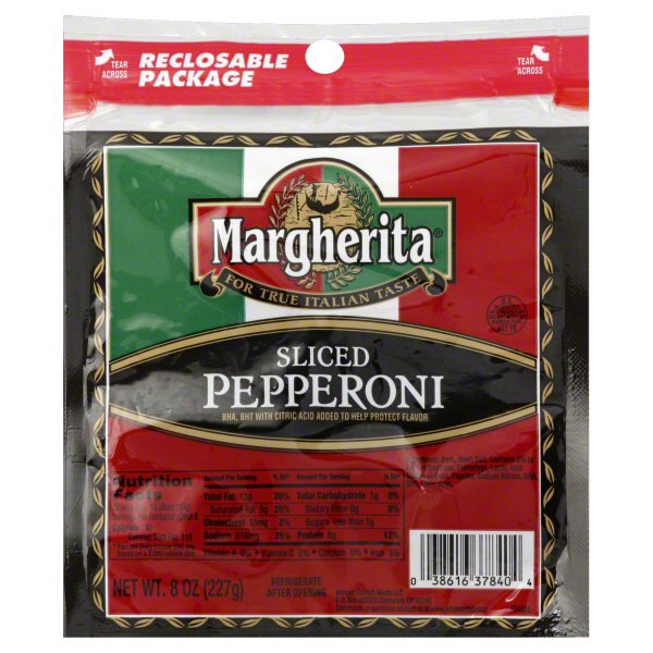 Margherita Italian Style Sliced Pepperoni Shop Meat at HEB
