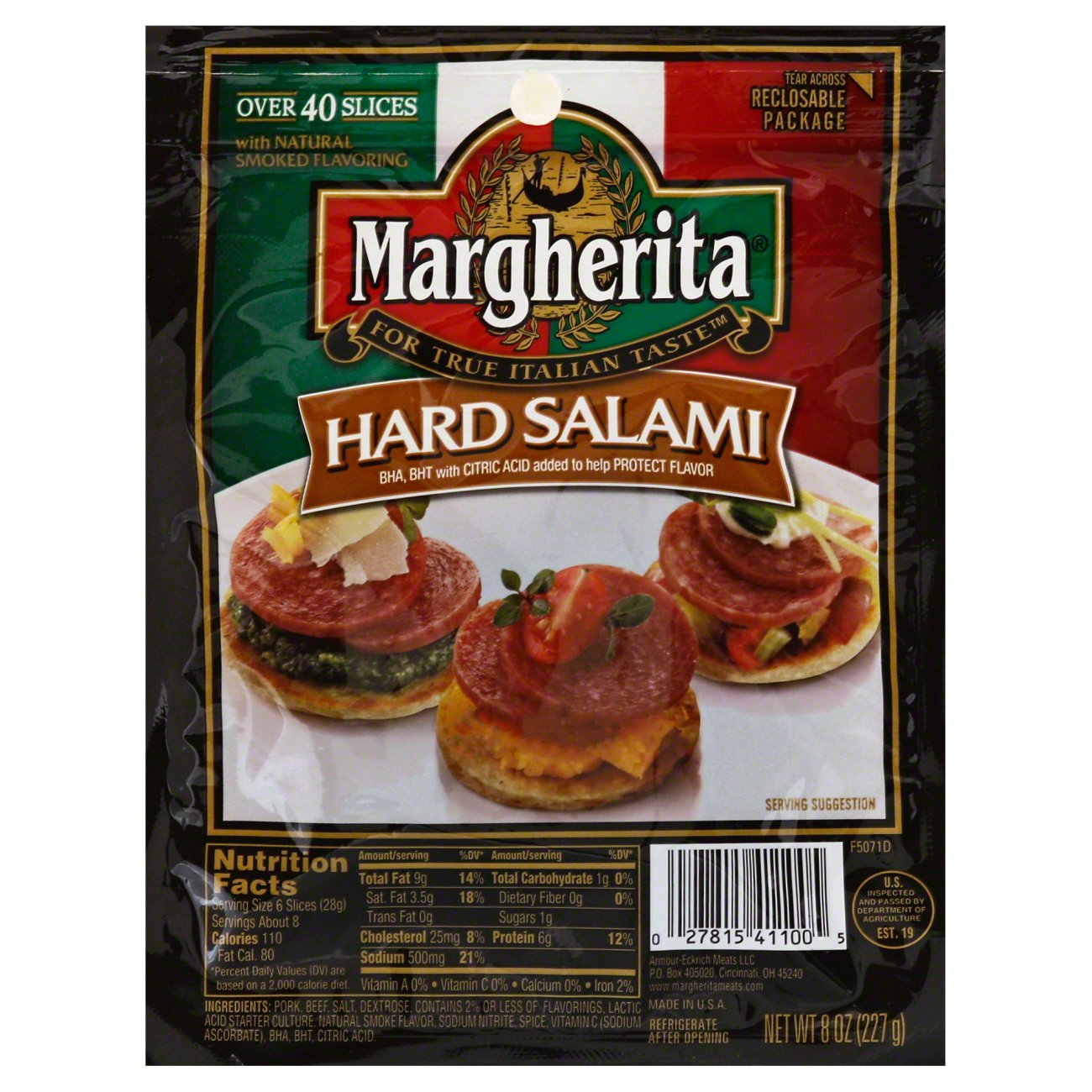 Margherita Hard Salami Shop Meat at HEB