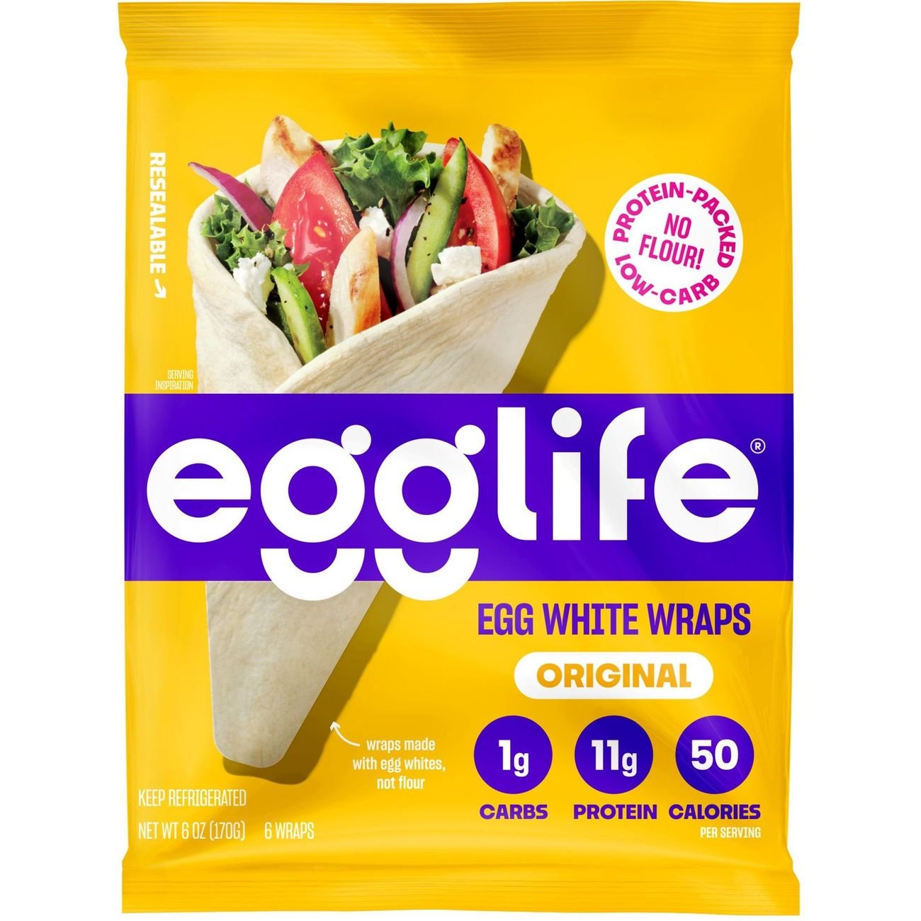 Egglife Original Egg White Wraps, 6 ct