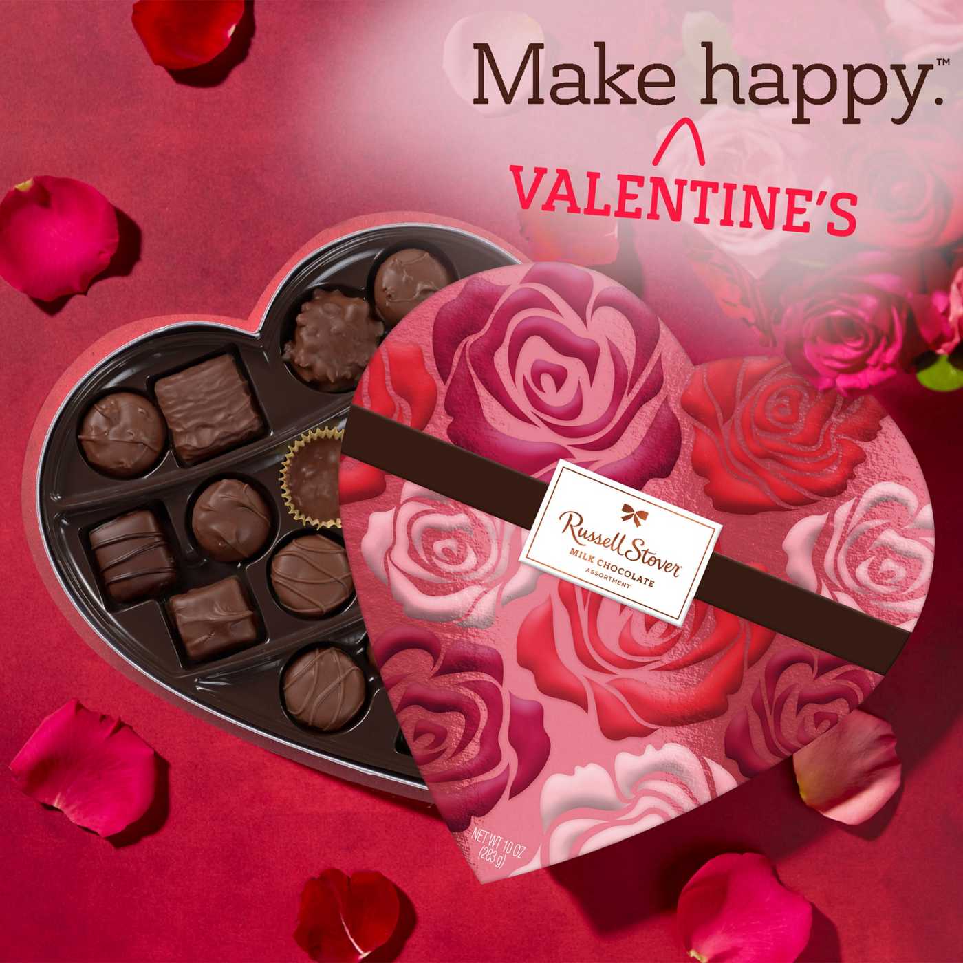 Russell Stover Milk Chocolate Assortment Valentine's Floral Heart Gift Box, 17 pc; image 3 of 6