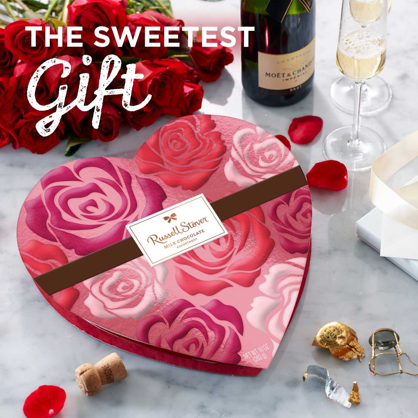 Russell Stover Milk Chocolate Assortment Valentine's Floral Heart Gift Box, 17 pc; image 6 of 6