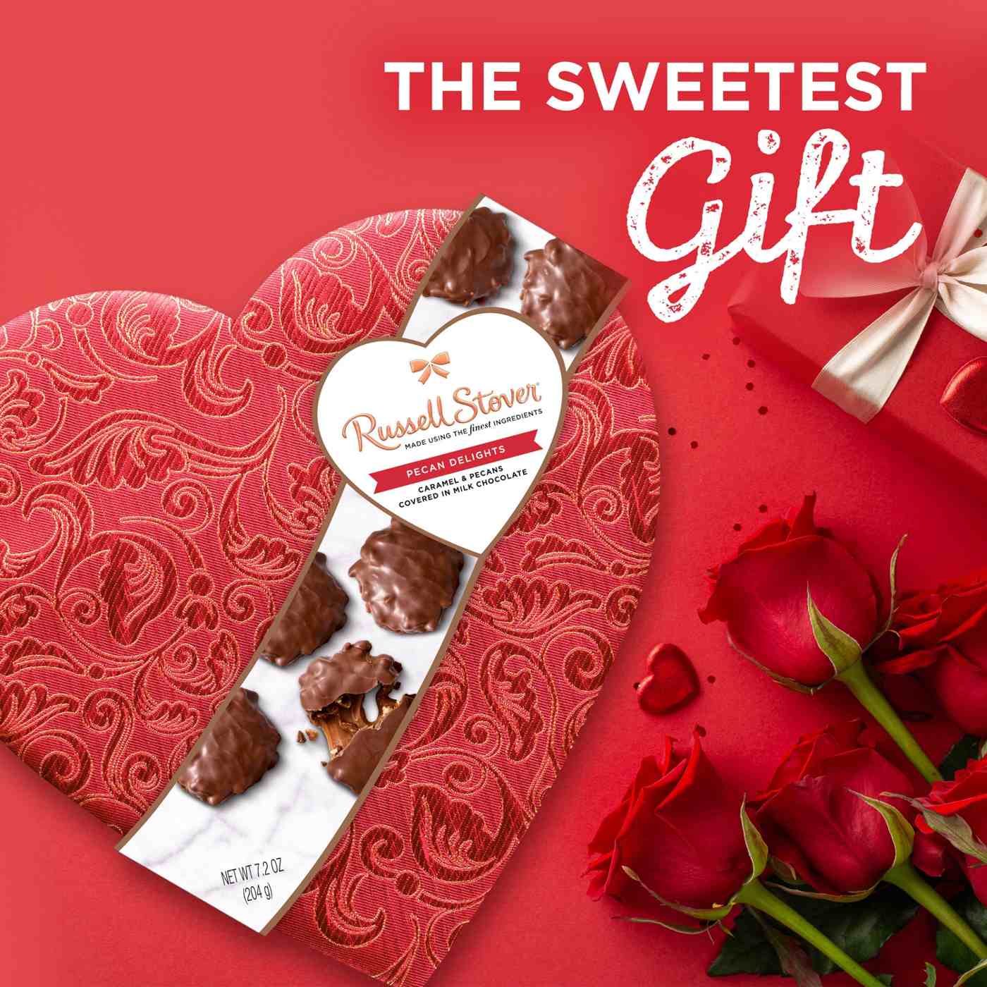 Russell Stover Pecan Delights Valentine's Satin Heart Gift Box, 8 pc; image 5 of 7