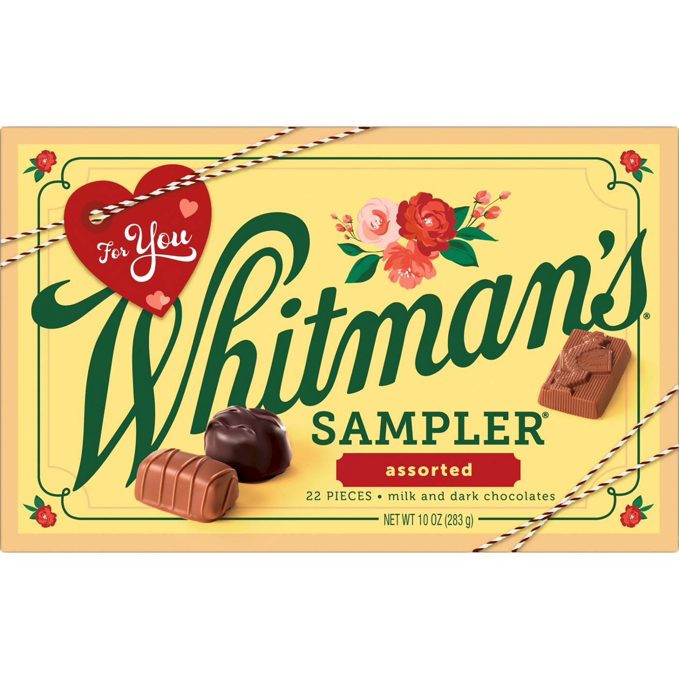 Whitman's Sampler Assorted Chocolates Valentine's Gift Box, 22 Pc; image 1 of 2