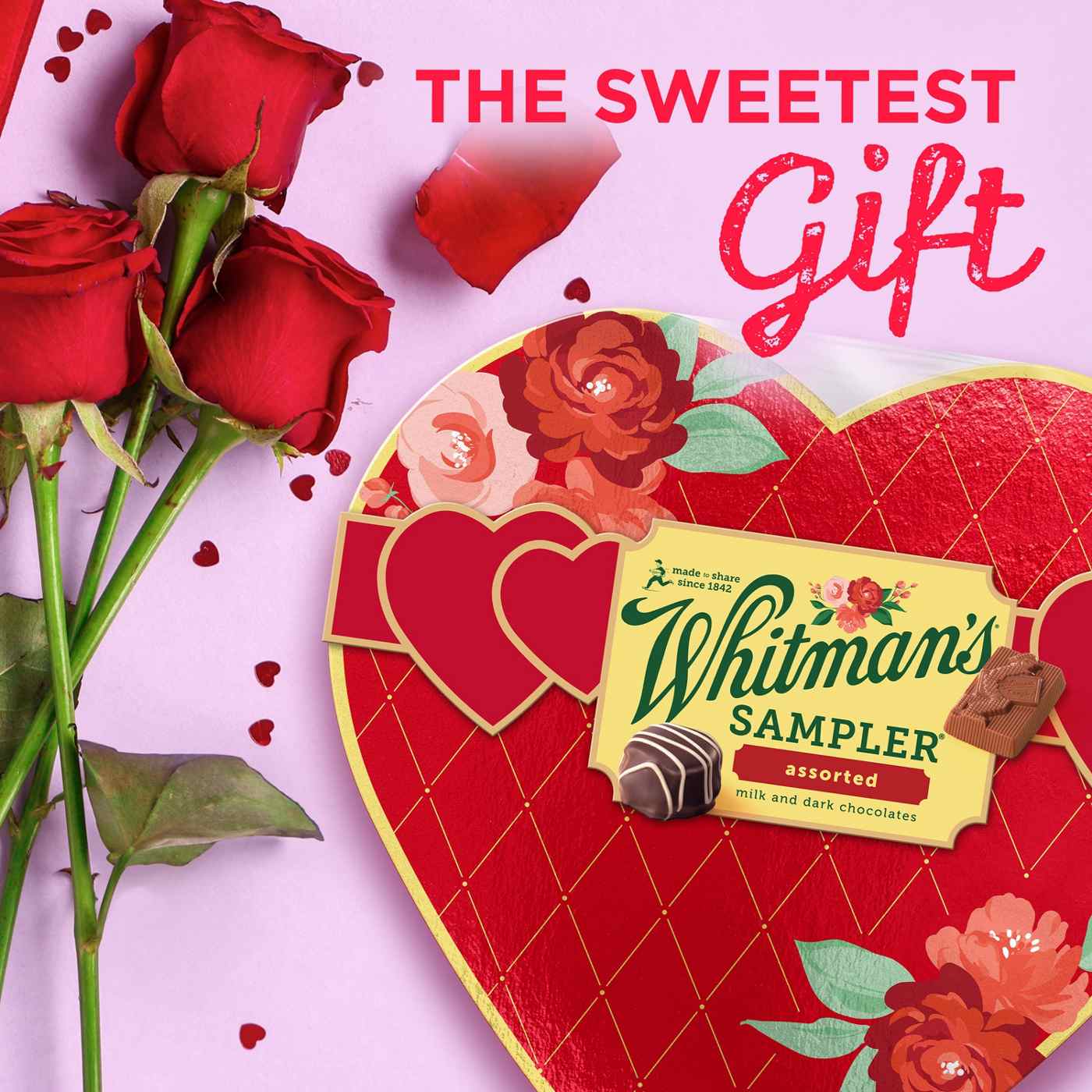 Whitman's Sampler Assorted Chocolates Valentine's Heart Gift Box, 22 pc; image 3 of 5