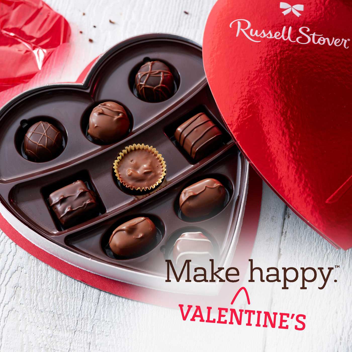 Russell Stover Assorted Chocolates Valentine's Heart Gift Box, 9 pc; image 6 of 6