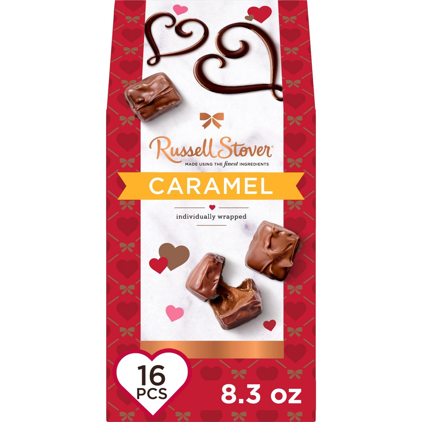Russell Stover Milk Chocolate Caramels Valentine's Gift Box, 17 Pc