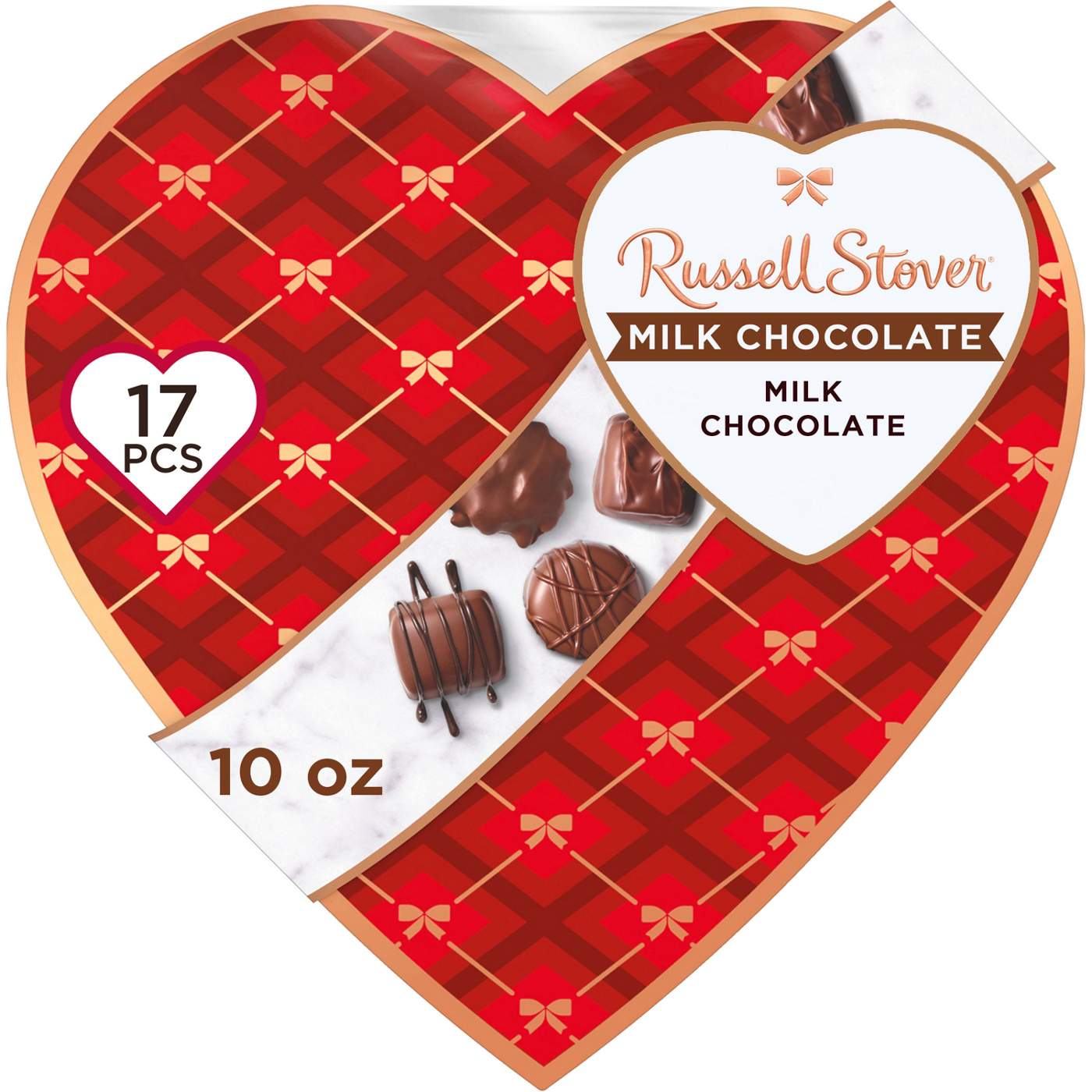 Russell Stover Milk Chocolates Valentine's Heart Gift Box, 17 pc; image 1 of 7