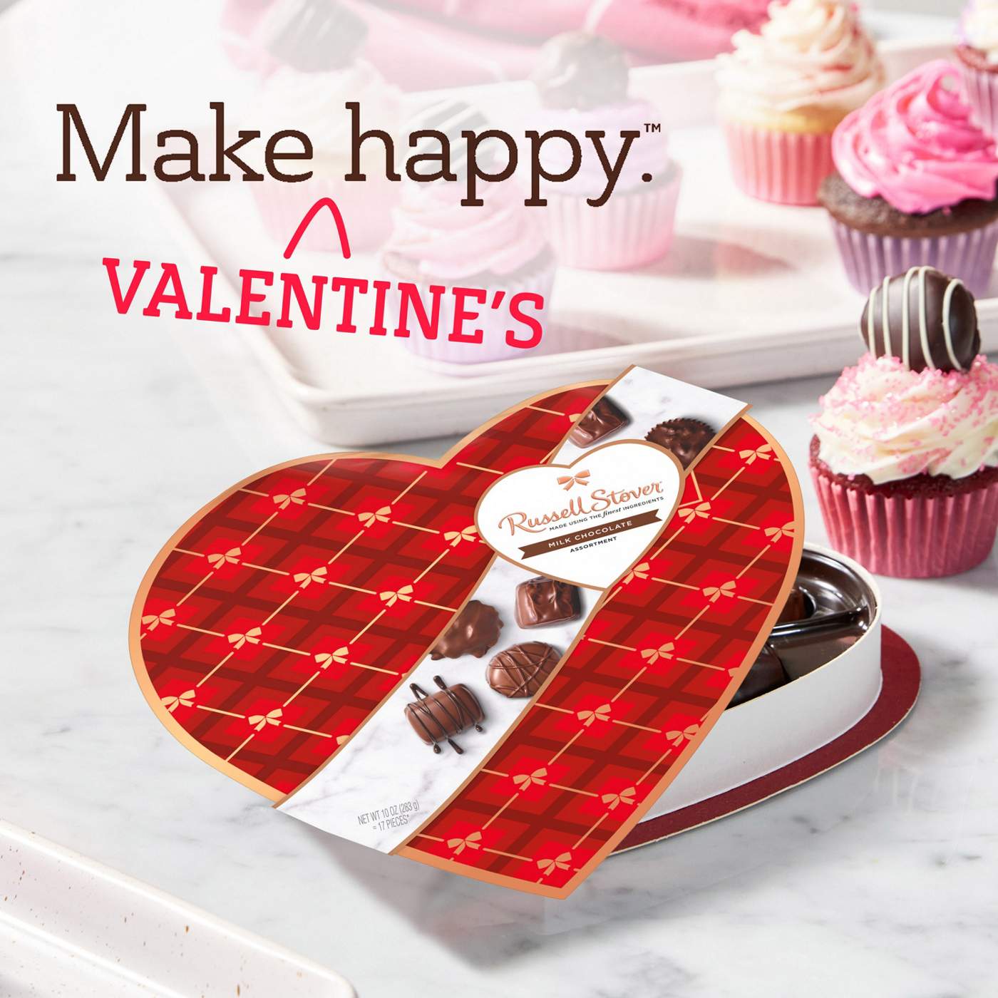 Russell Stover Milk Chocolates Valentine's Heart Gift Box, 17 pc; image 2 of 7