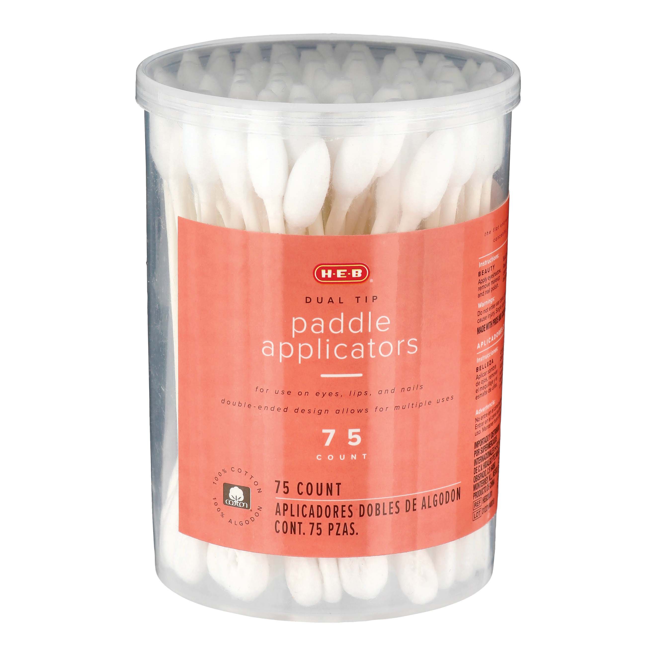 HEB Dual Tip Paddle Applicators Shop Cotton balls & swabs at HEB