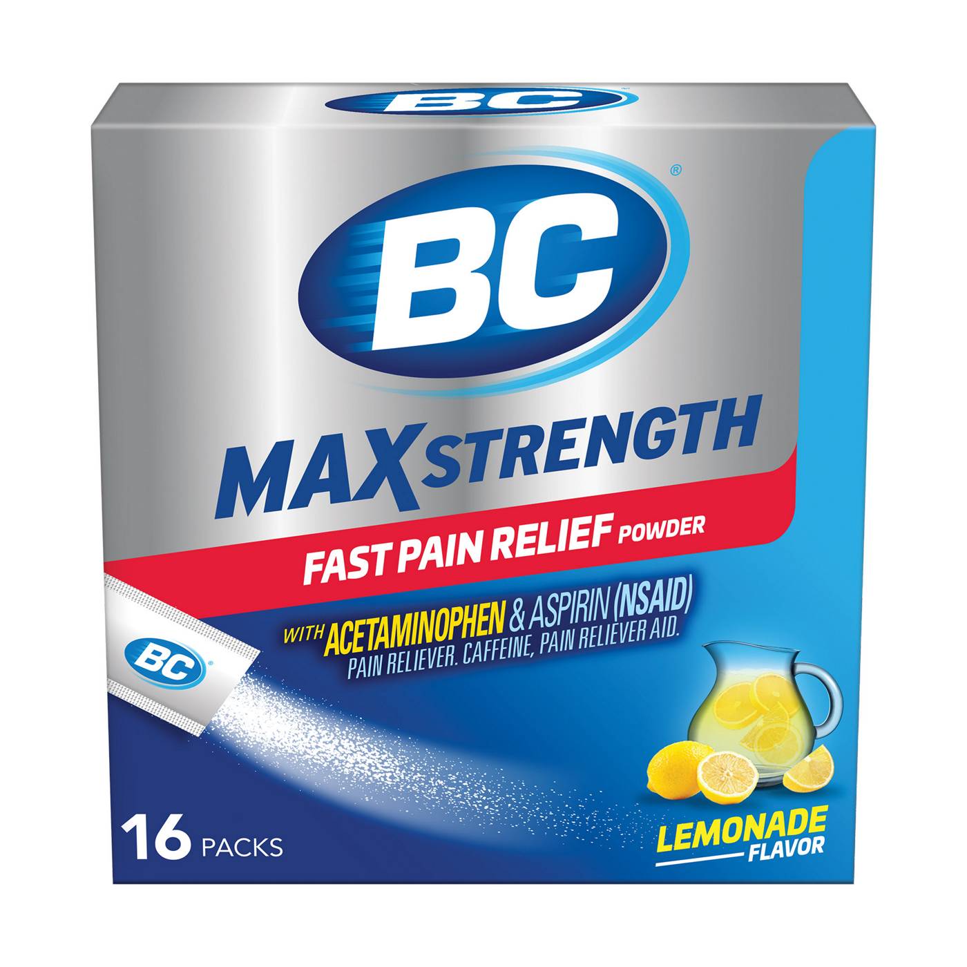BC Max Strength Pain Relief Powder - Lemonade; image 1 of 4