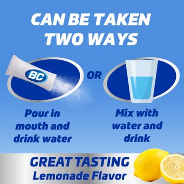 BC Max Strength Pain Relief Powder - Lemonade, 16 ct