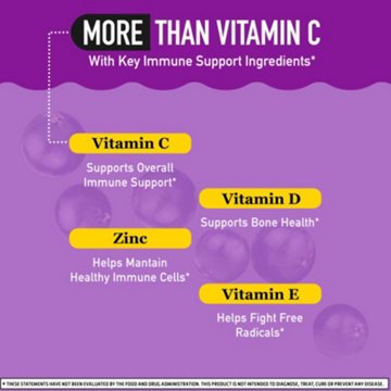 Airborne Vitamin C + Zinc Immune Support Gummies, Elderberry Flavor