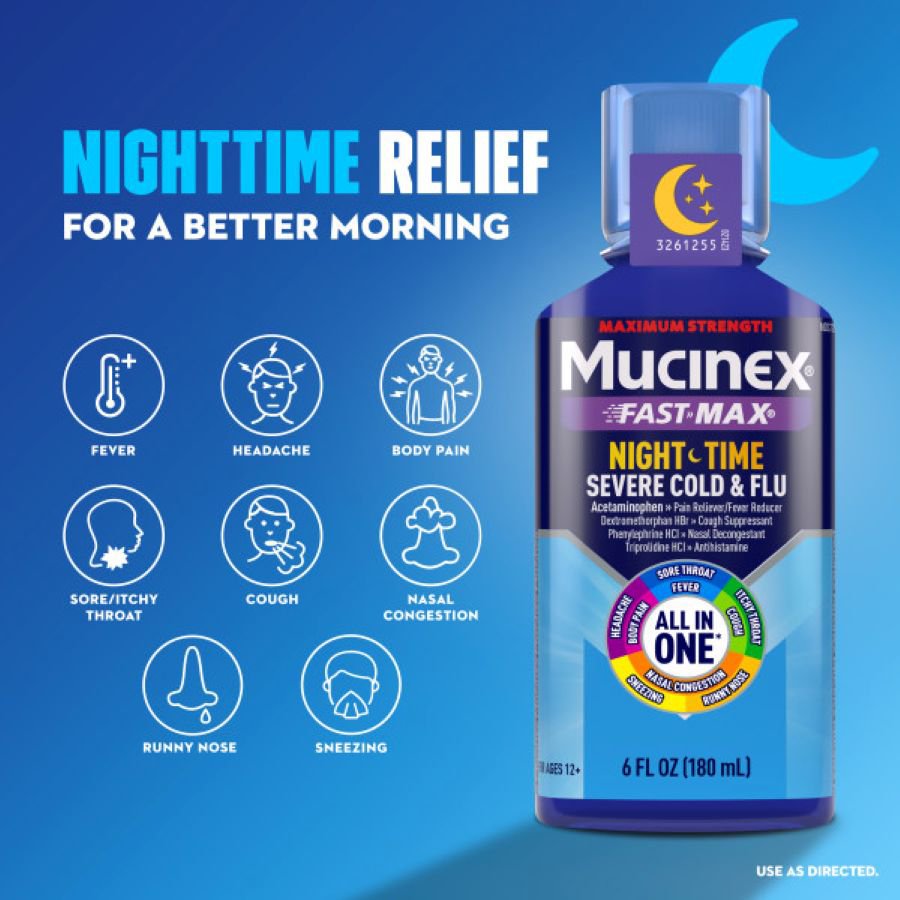 mucinex and tirzepatide Mucinex Nightshift Adult Liquid - Severe Cold & Flu