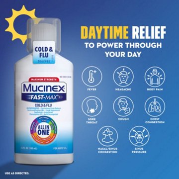 Mucinex Fast-Max Cold & Flu and Nightshift Severe Cold & Flu, 2 ct