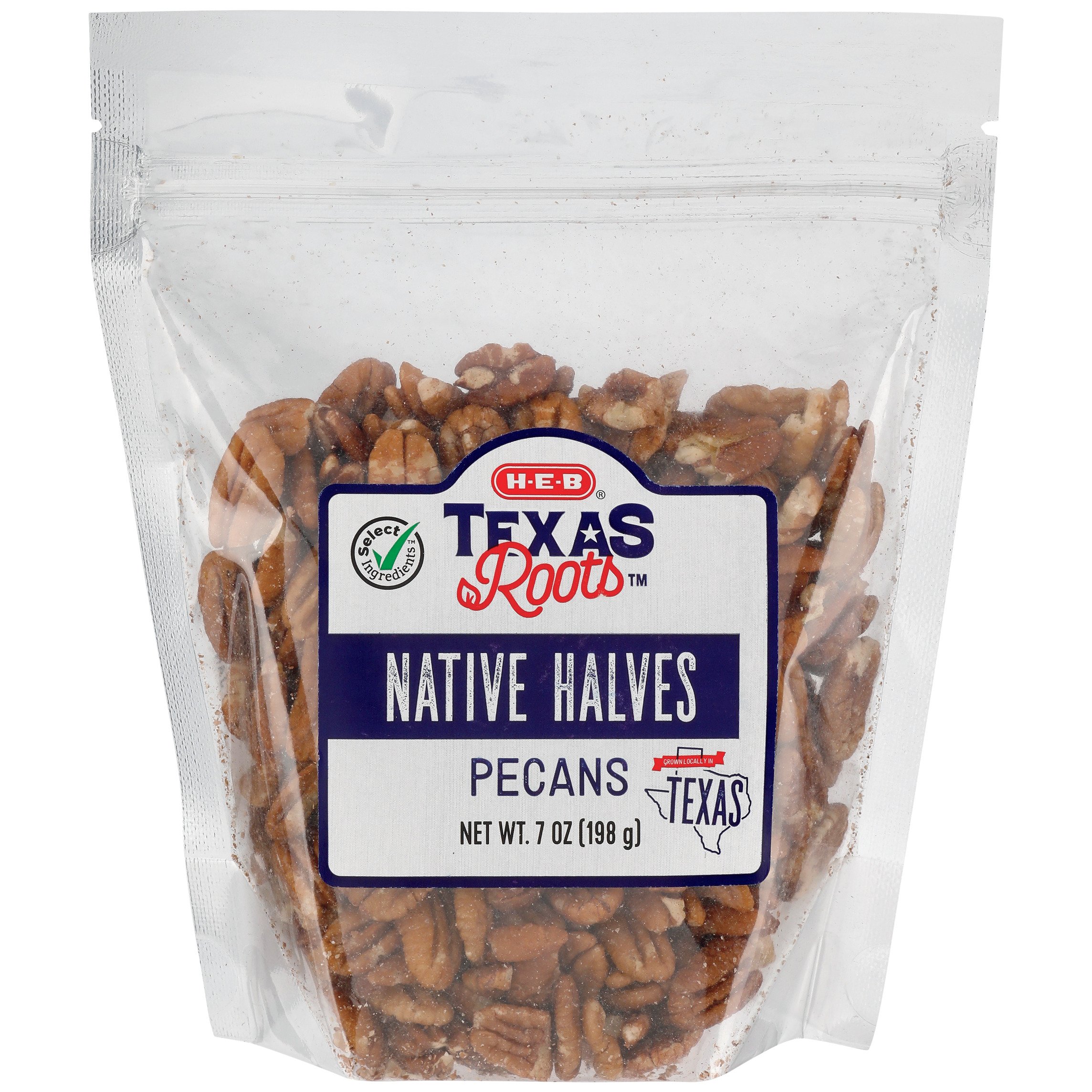 HEB Texas Roots Native Pecan Halves Shop Snacks & Candy at HEB