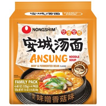 Nongshim Beef & Fermented Bean Ansung Noodle Soup Family Pack