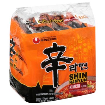 Nongshim Kimchi Noodle Soup Family Pack, 4 ct