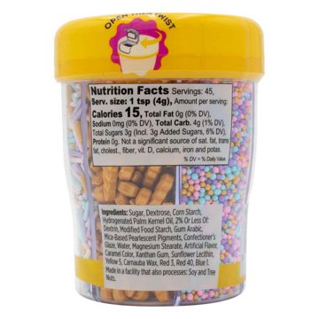 Wilton 6 Cell Unicorn Mix Sprinkles, 7.76 oz