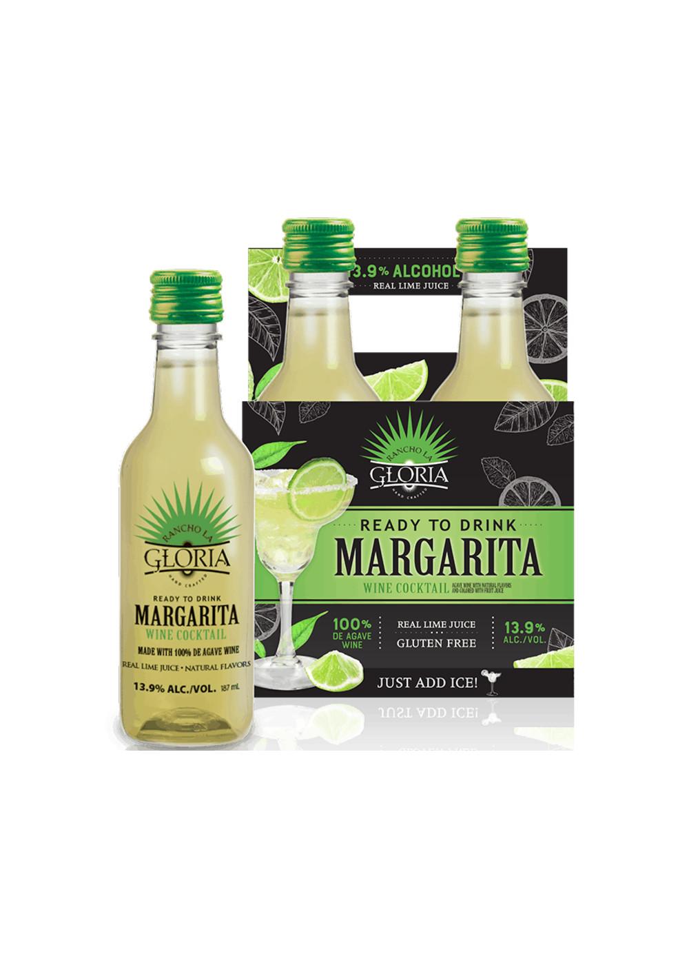 Rancho La Gloria Lime Margarita Wine Cocktail 187 mL Bottles; image 1 of 2