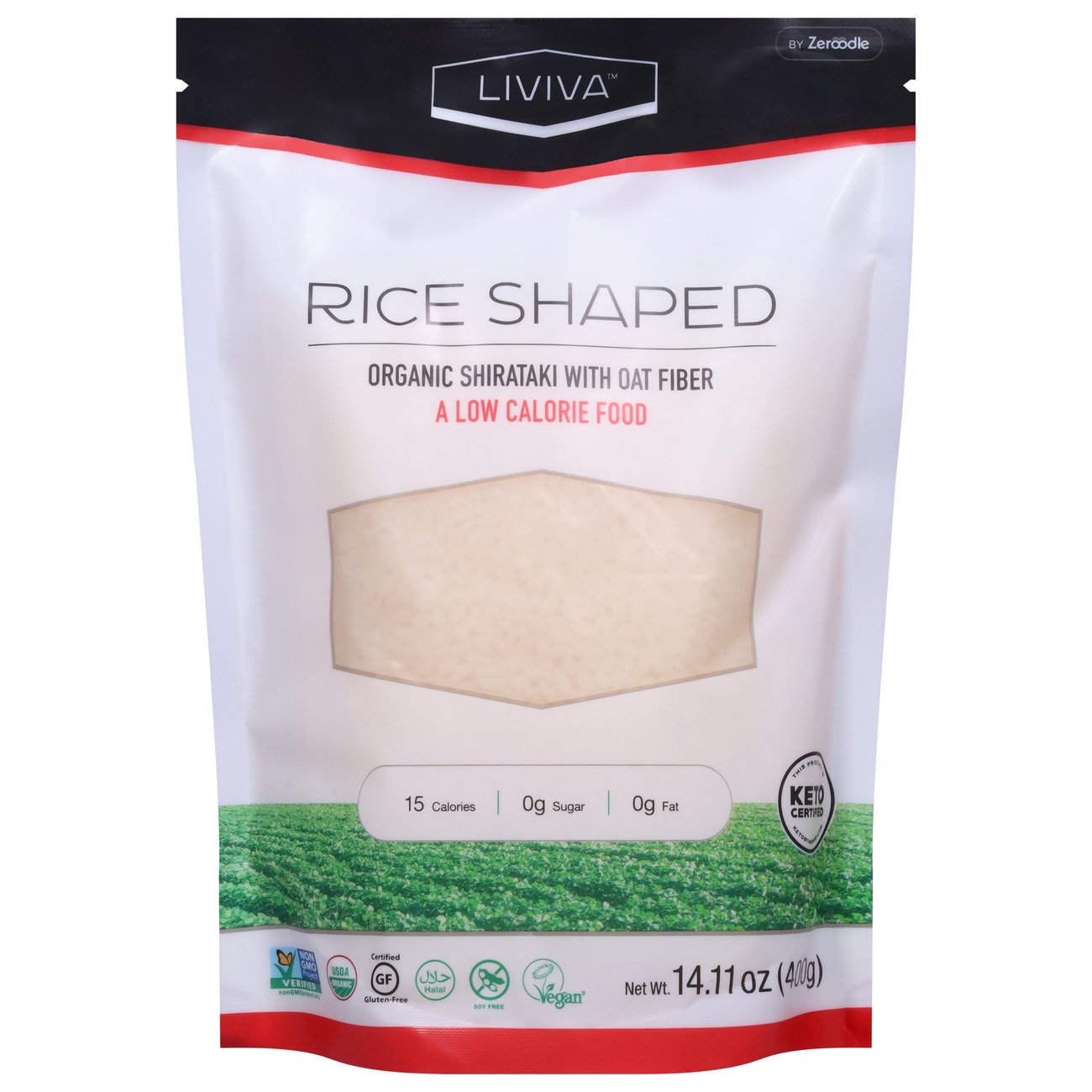 Liviva Rice Shaped Shirataki with Oat Fiber Shop Rice & Grains at HEB