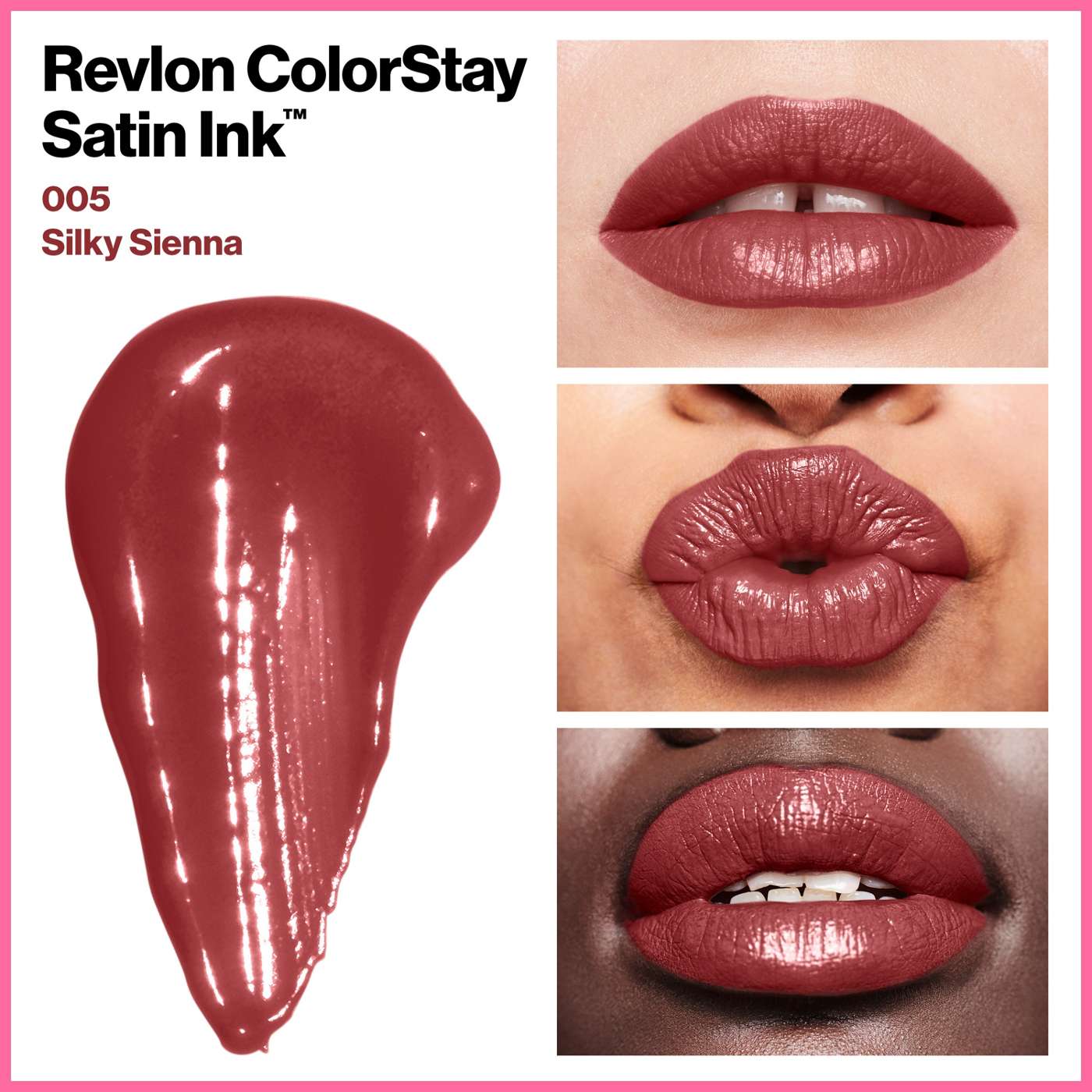 Revlon ColorStay Satin Ink Liquid Lipstick, Silky Sienna; image 3 of 5
