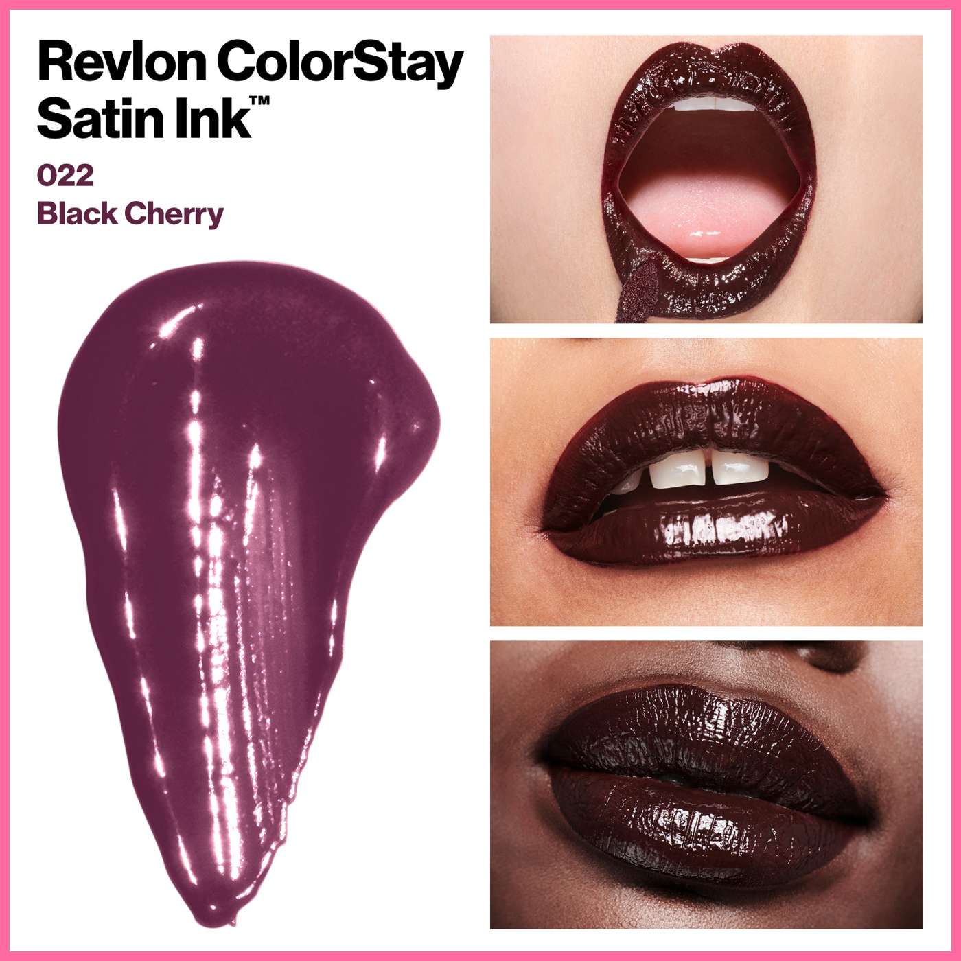 Revlon ColorStay Satin Ink Liquid Lipstick, Black Cherry; image 3 of 8