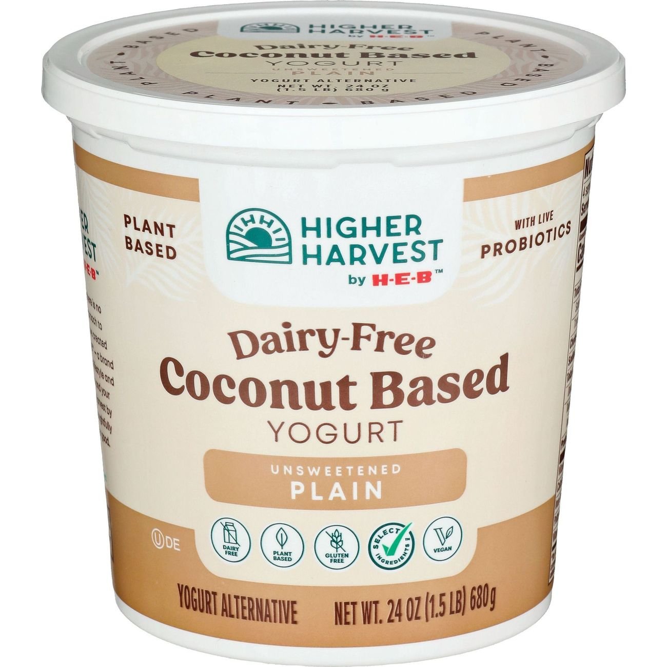 HEB Unsweetened Plain Coconut Milk Yogurt Shop Yogurt at HEB