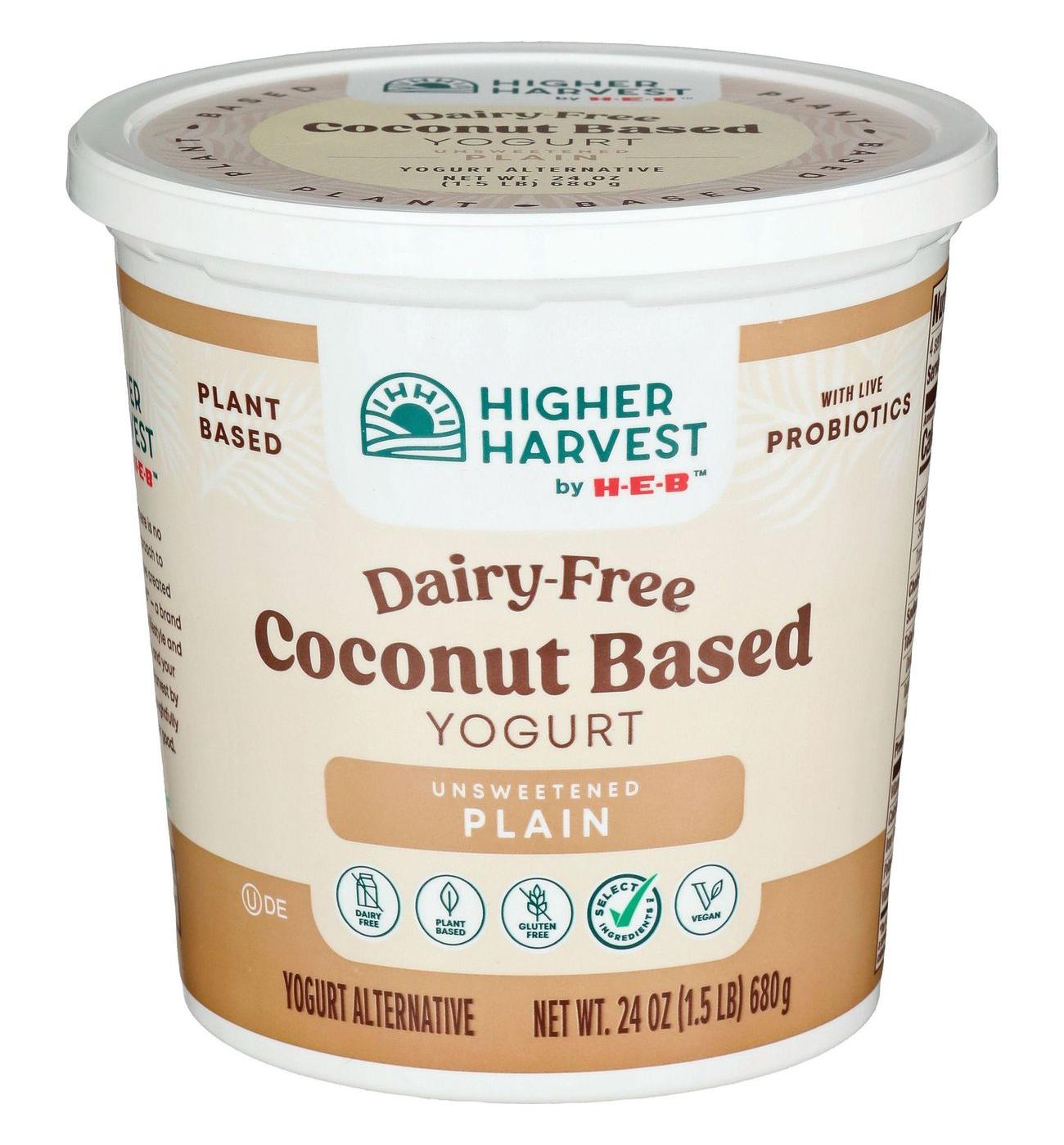 Higher Harvest by H-E-B Dairy-Free Coconut-Based Yogurt – Unsweetened Plain; image 1 of 2