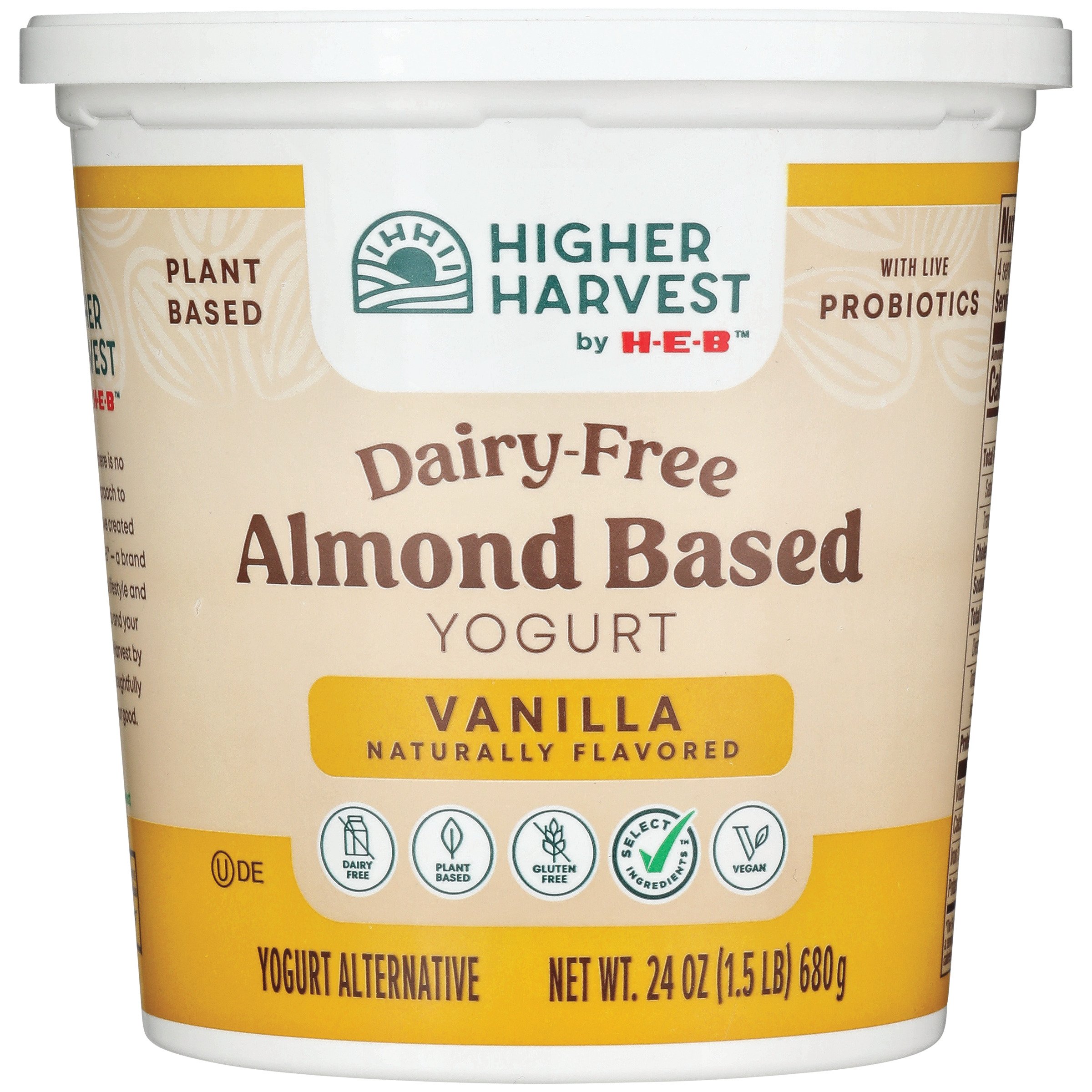 H-E-B Vanilla Almond Milk Yogurt - Shop Canned & Dried Food At H-E-B