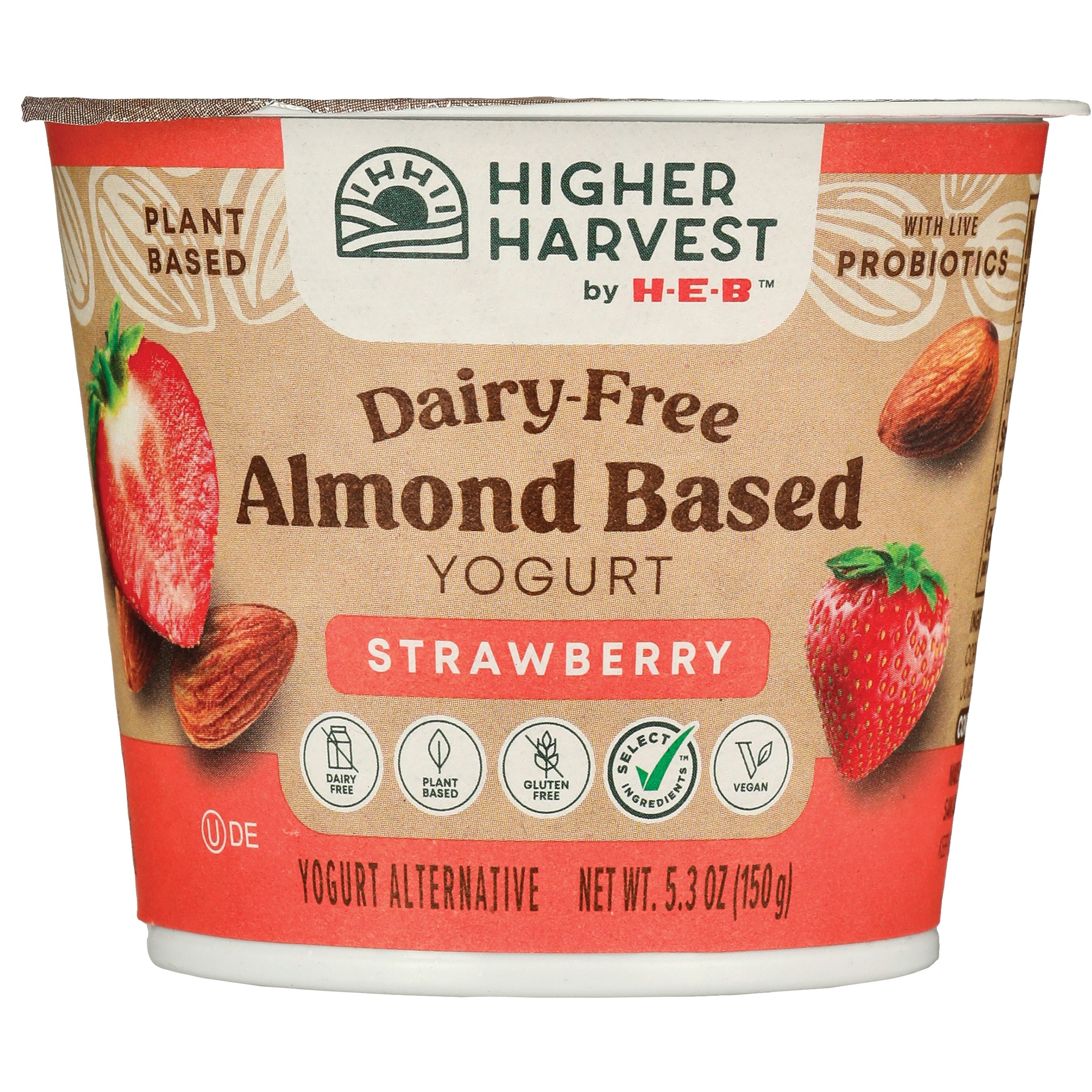 Higher Harvest by HEB DairyFree AlmondBased Yogurt Strawberry