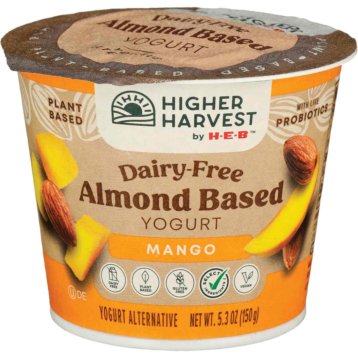 Higher Harvest by H-E-B Dairy-Free Almond-Based Yogurt – Mango; image 2 of 3