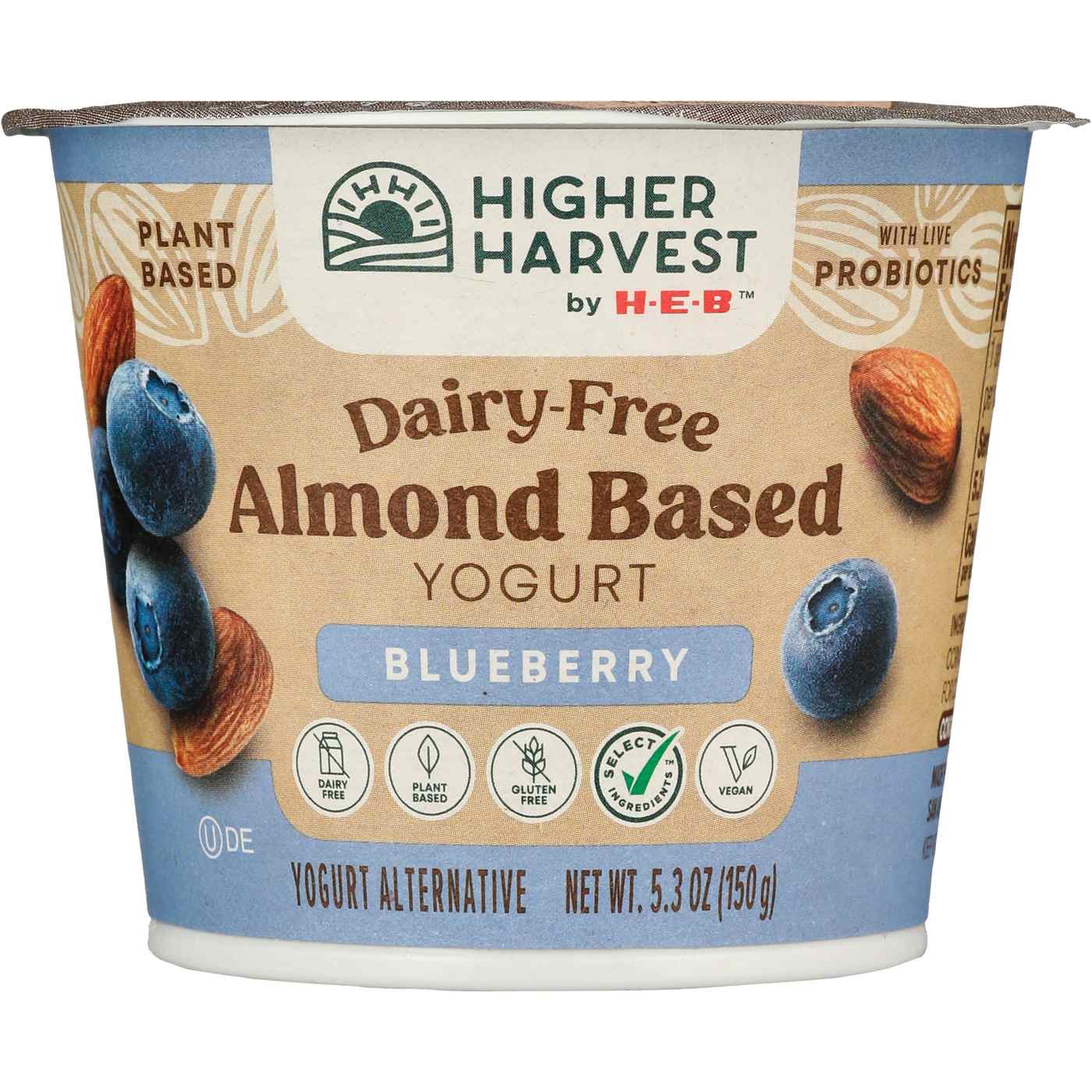 Higher Harvest by H-E-B Dairy-Free Almond-Based Yogurt – Blueberry; image 1 of 3