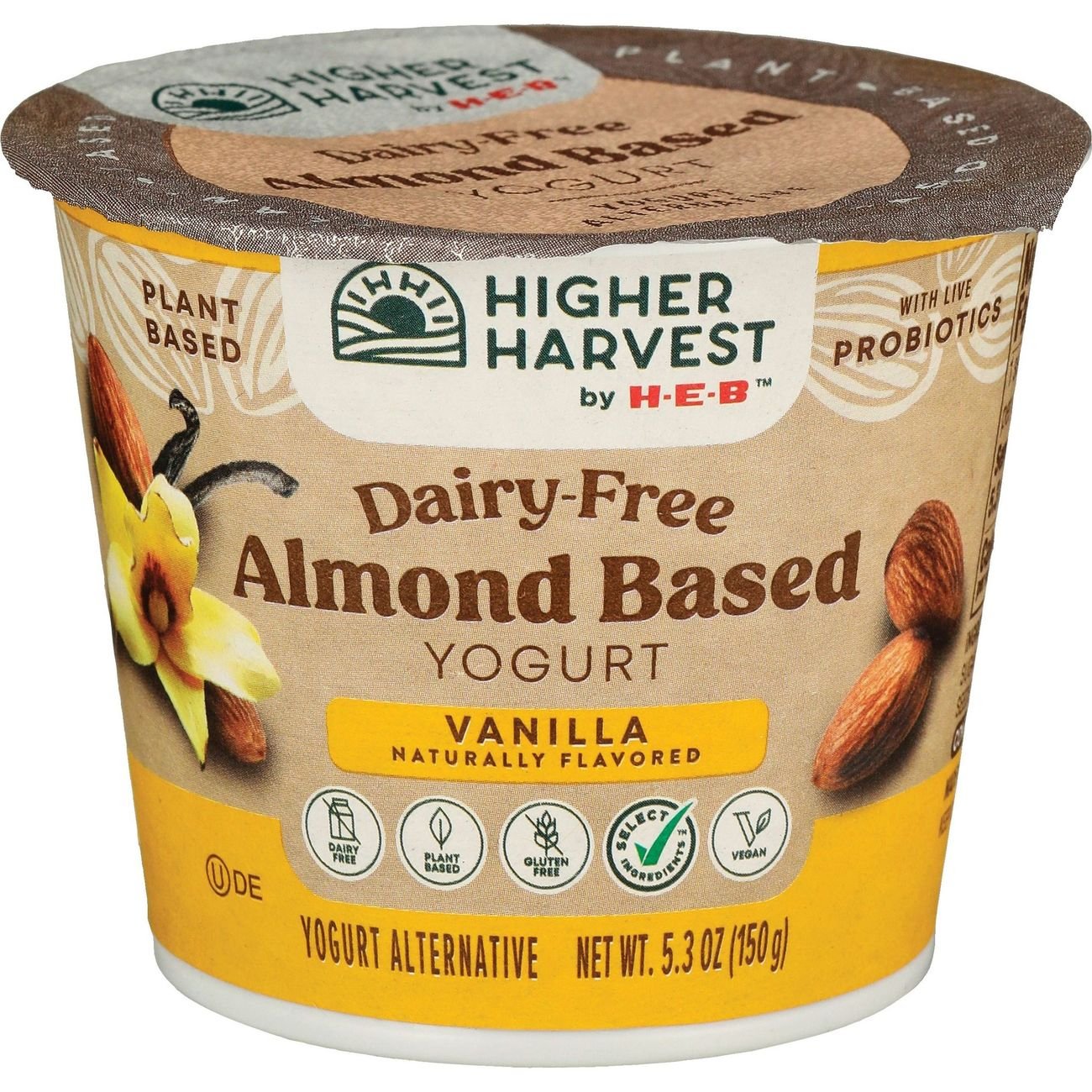 Higher Harvest by H-E-B Dairy-Free Almond-Based Yogurt – Vanilla