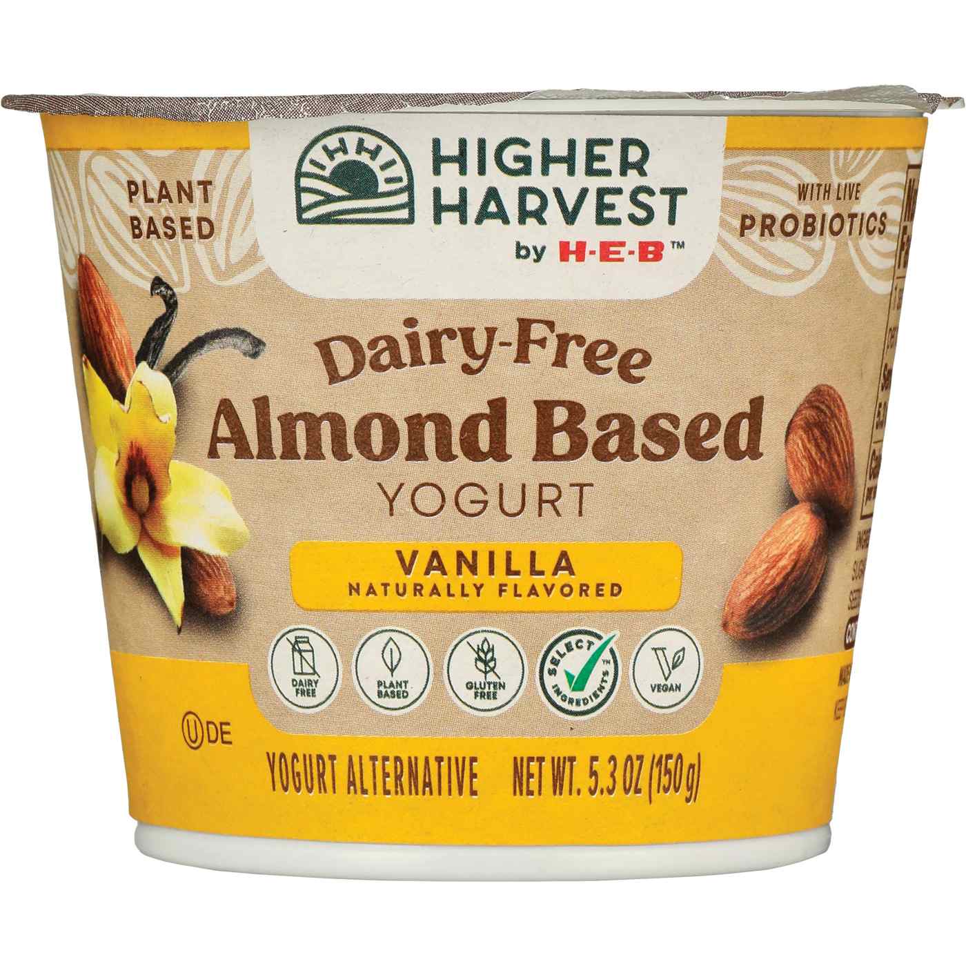 Higher Harvest by H-E-B Dairy-Free Almond-Based Yogurt – Vanilla; image 1 of 3