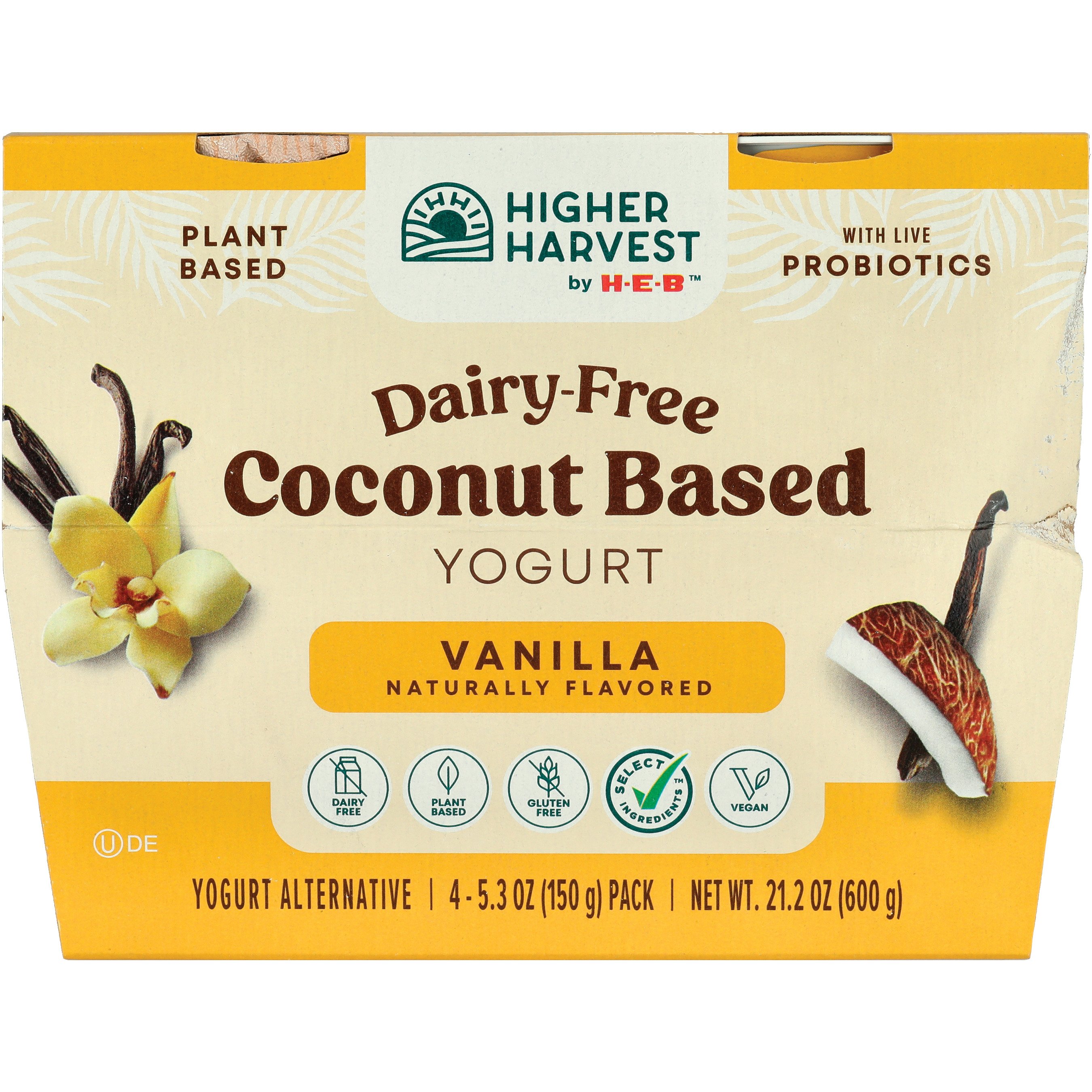 Higher Harvest By H-E-B Dairy-Free Coconut-Based Yogurt – Vanilla ...