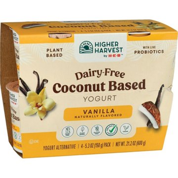 Higher Harvest by H-E-B Dairy Free Coconut-Based Yogurt – Vanilla