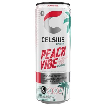Celsius Zero Sugar Sparkling Energy Drink - Peach Vibe
