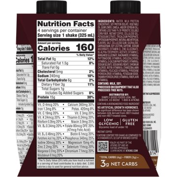 Atkins Iced Coffee Protein Shake - Café a Lait, 4 pk