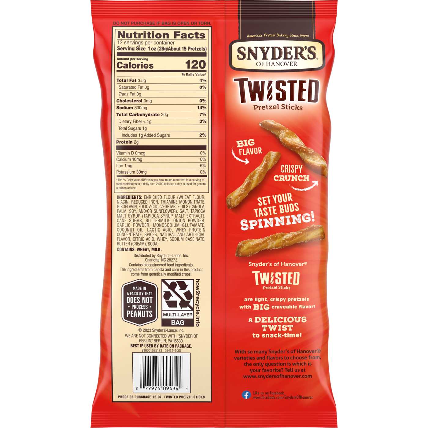 Snyder's of Hanover Seasoned Twisted Pretzel Sticks; image 2 of 2