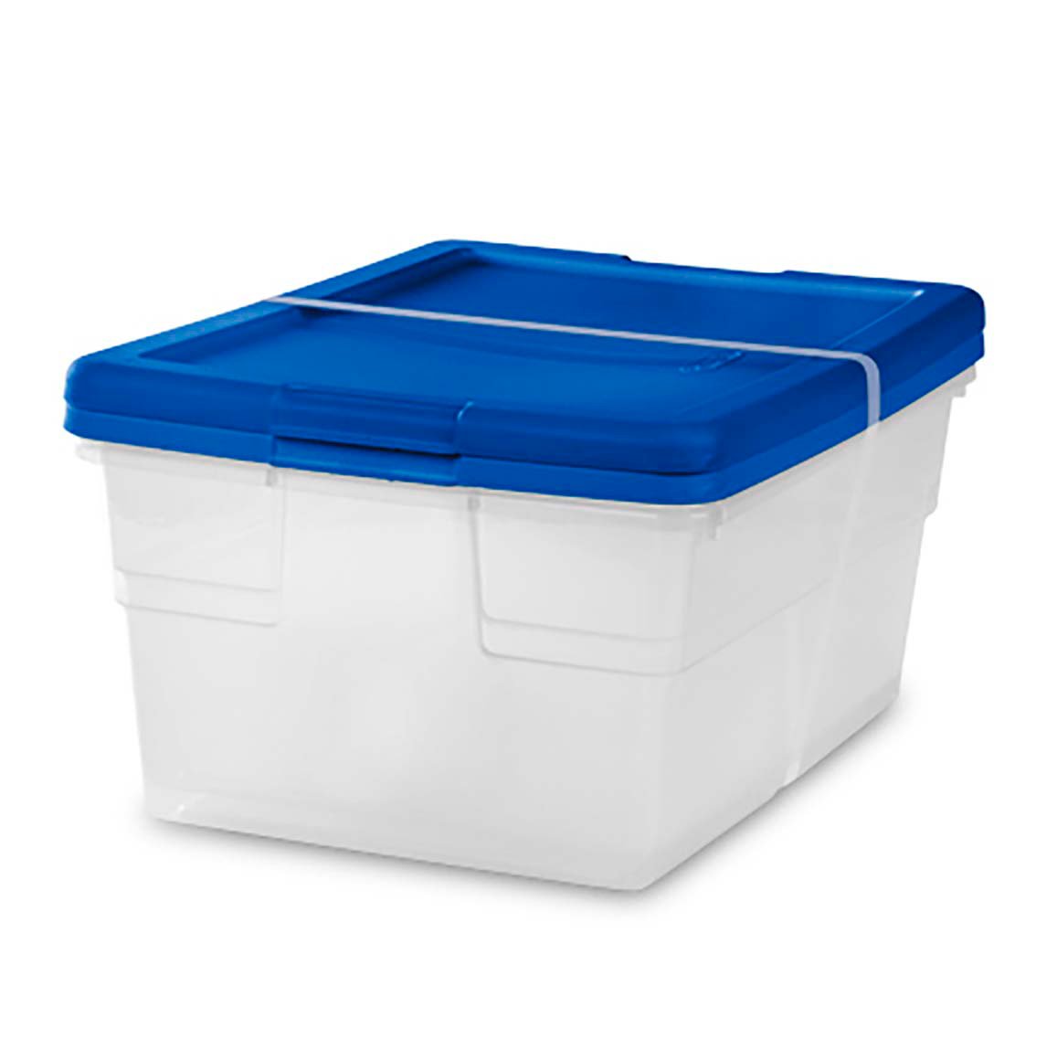 Sterilite Clear Storage Boxes with Blue Lids Shop Storage bins at HEB