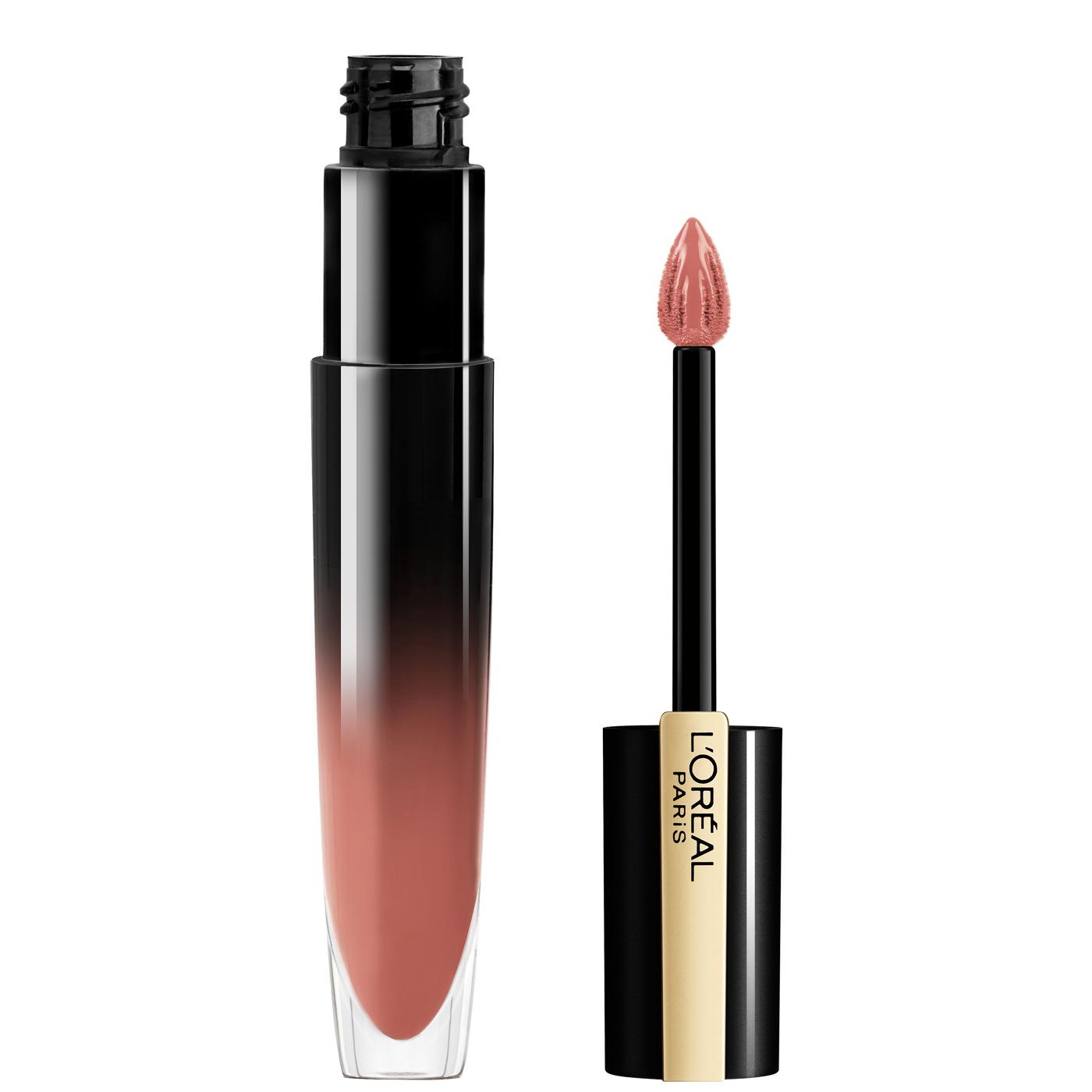L'Oréal Paris Brilliant Signature Shiny Lip Stain Lipstick with precision applicator Be Uncontrollable; image 1 of 2