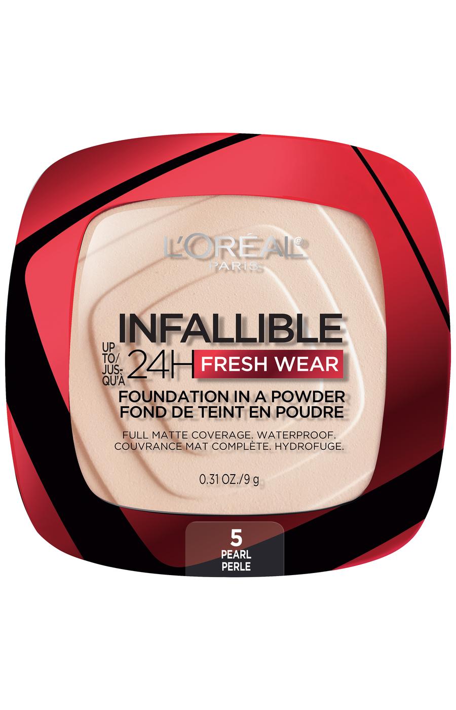 L'Oréal Paris Infallible Up to 24H Fresh Wear Foundation in a Powder Pearl; image 1 of 4