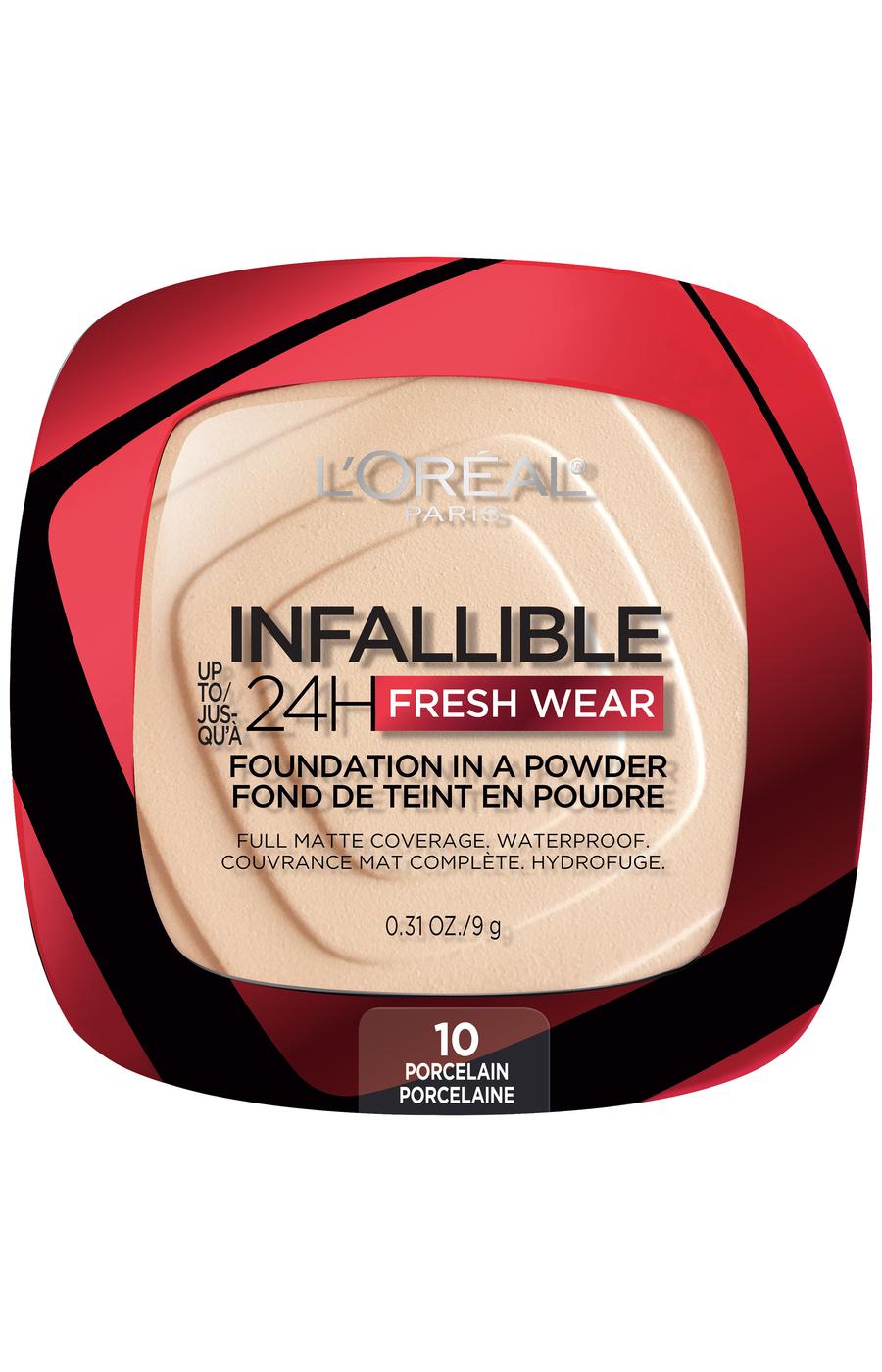 L'Oréal Paris Infallible Up to 24H Fresh Wear Foundation in a Powder Porcelain; image 1 of 4
