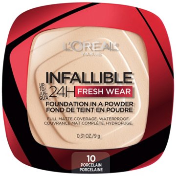 L'Oréal Paris Infallible Up to 24H Fresh Wear Foundation in a Powder Porcelain, 0.31 oz