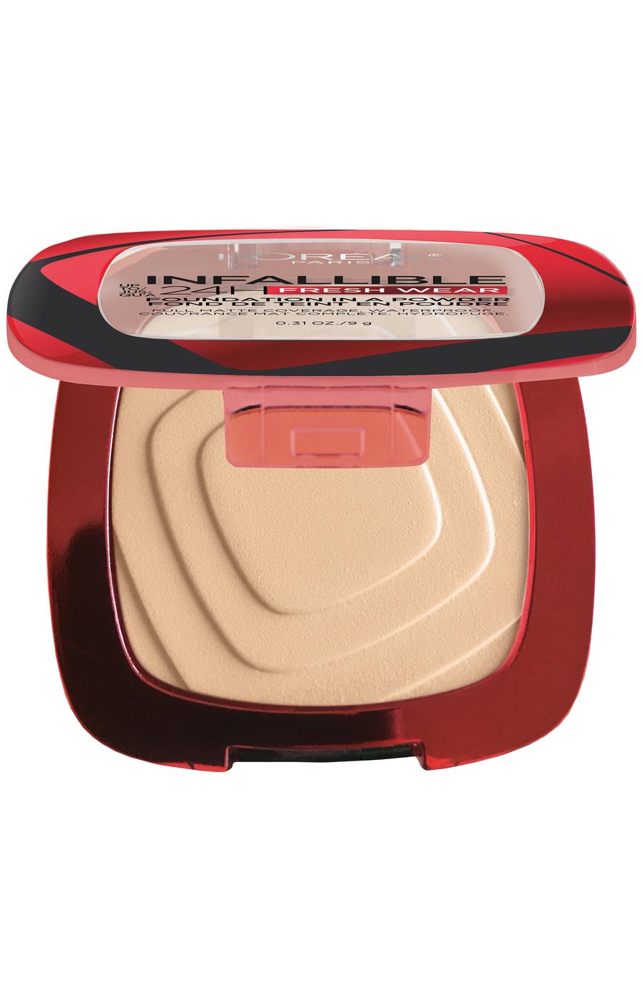 L'Oréal Paris Infallible Up to 24H Fresh Wear Foundation in a Powder Ivory Buff; image 4 of 4