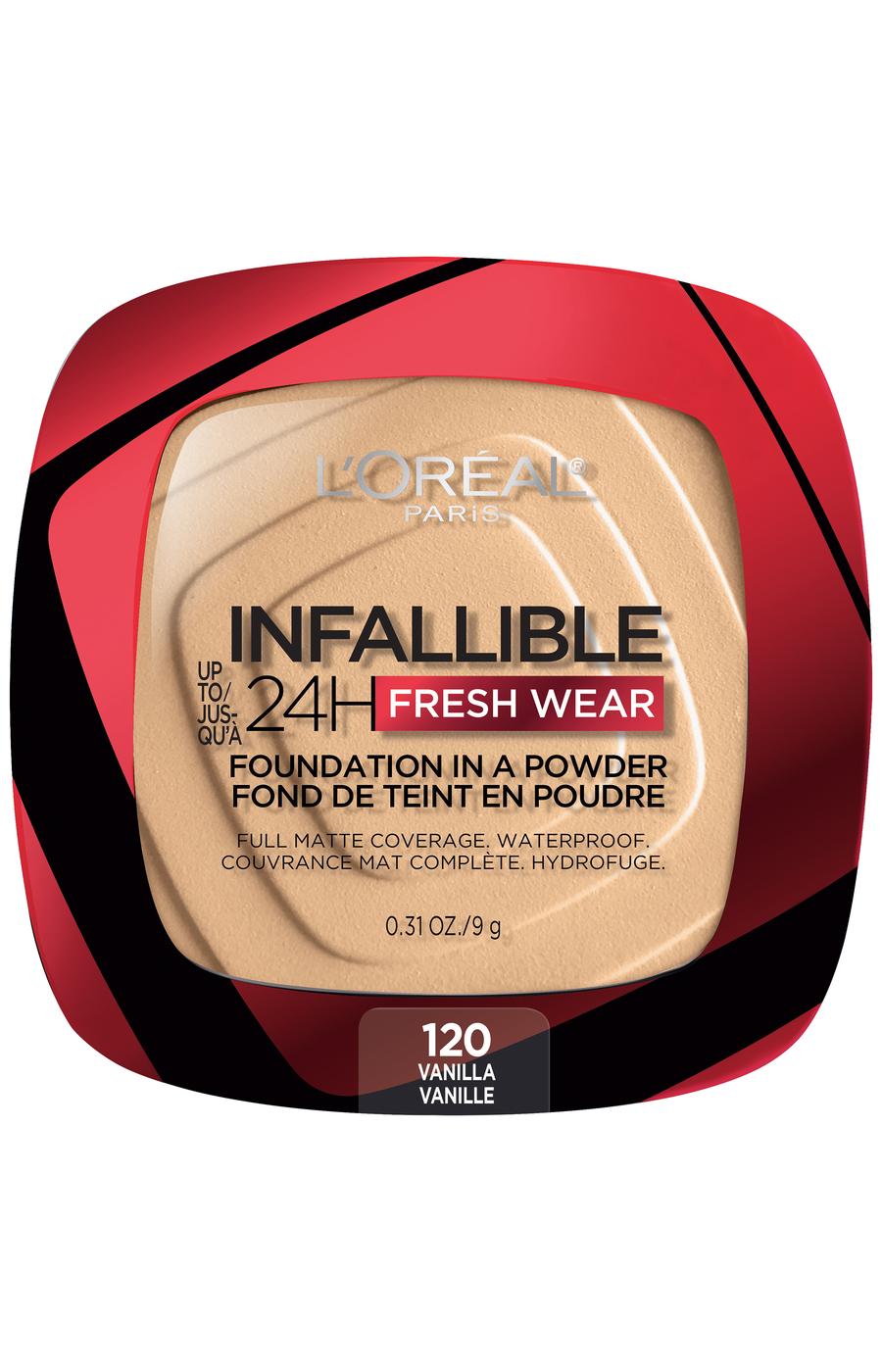 L'Oréal Paris Infallible Up to 24H Fresh Wear Foundation in a Powder Vanilla; image 1 of 4