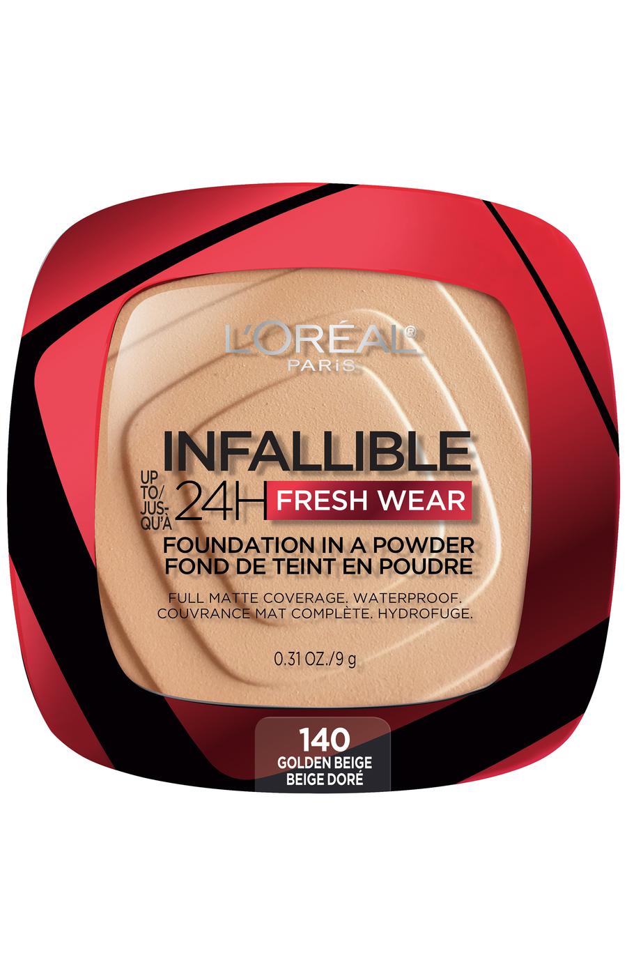 L'Oréal Paris Infallible Up to 24H Fresh Wear Foundation in a Powder Golden Beige; image 1 of 4
