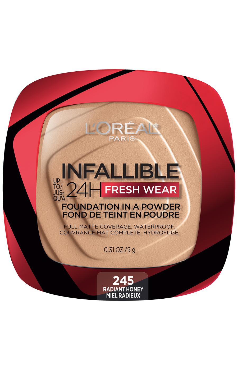 L'Oréal Paris Infallible Up to 24H Fresh Wear Foundation in a Powder Radiant Honey; image 1 of 4
