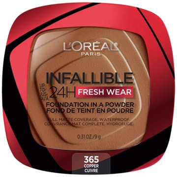 L'Oréal Paris Infallible Up to 24H Fresh Wear Foundation in a Powder Copper, 0.31 oz